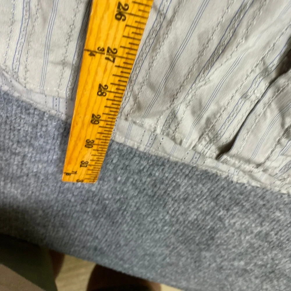 The North Face Mens Gray Striped Long Sleeve Button Down Hiking Shirt Size Large